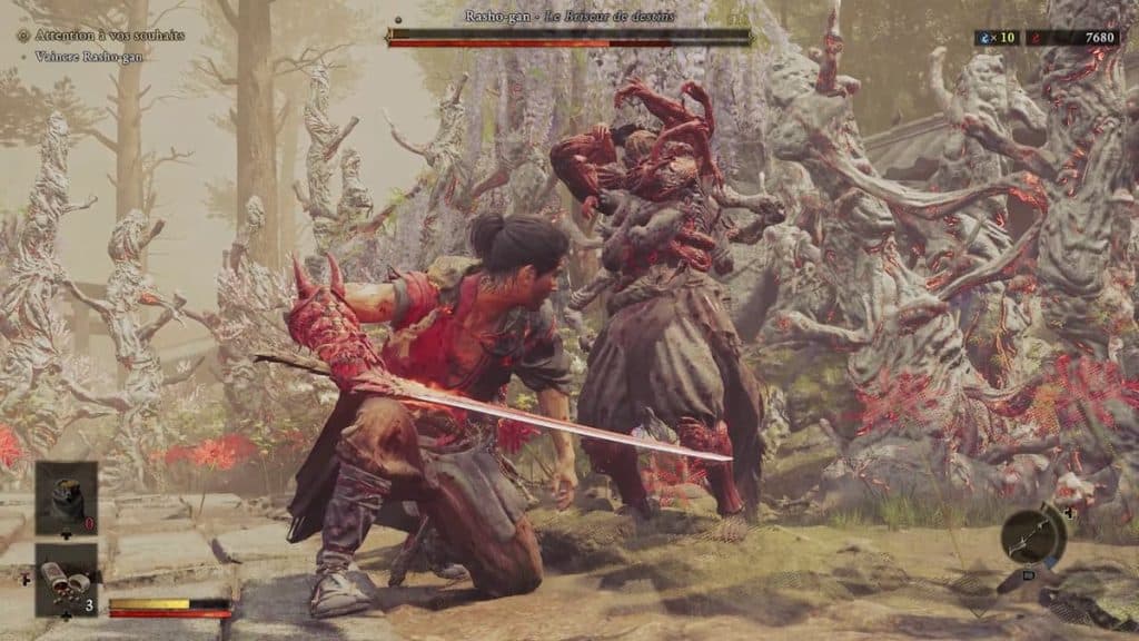 Onimusha: Way of the Sword Gantelet Oni en action dans Onimusha: Way of the Sword